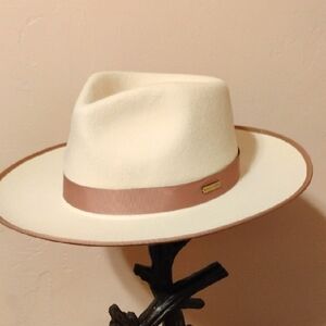 GIGI PIP Monroe Rancher Hat. Cream And Tan. 57